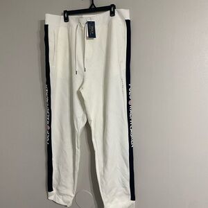 Ralph Lauren Men's White and Black Sweatpants